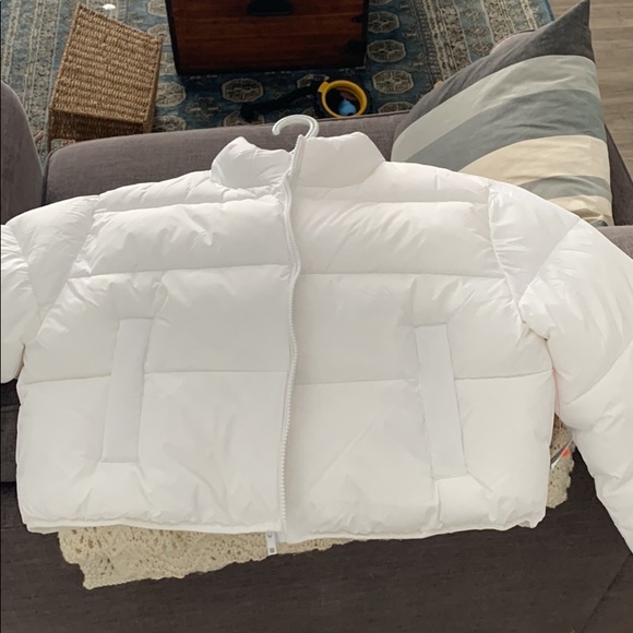 White cropped puffer jacket - Picture 1 of 1